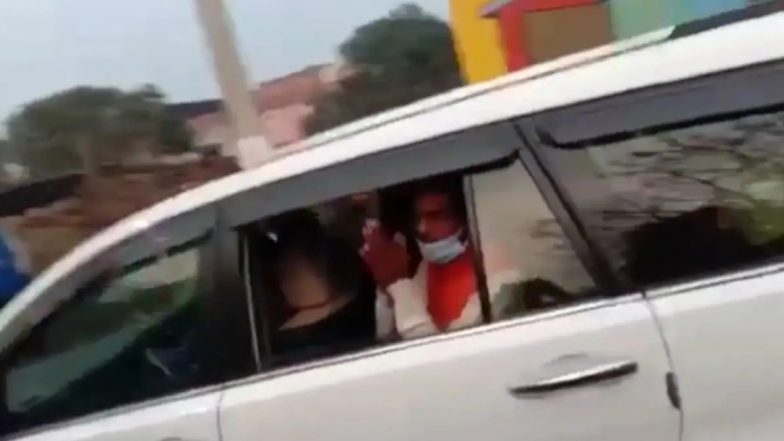 Uttar Pradesh Assembly Elections 2022: Angry Crowd Drives Away BJP MLA Vikram Singh Saini from Khatauli Constituency in Muzaffarnagar (Watch Video)