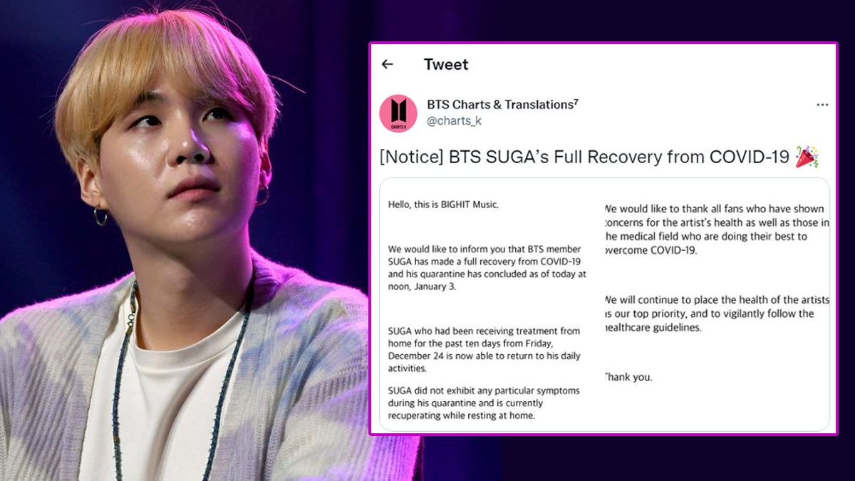 BTS: Suga Gives Health Update in First Weverse Post After Contracting  Covid-19 - News18
