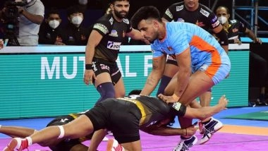 Sports News | PKL: Maninder Singh Super 10 Helps Bengal Warriors Overcome Telugu Titans