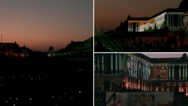 Beating Retreat 2022 : Laser Projection Narrates India's Freedom Struggle And Journey Since Independence (Watch Video)