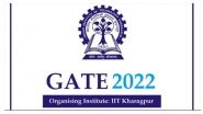 Business News | GATE 2022 Admit Card Released on January 15: Steps to Download & Final Tips for Preparation