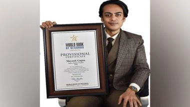 Business News | Mayank Gupta Sets World Record for Longest Counselling