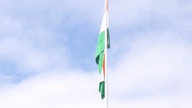 India News | Jammu and Kashmir: Indian Army Hoists 150-feet-long Tricolour in Shopian