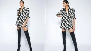 Deepika Padukone Packs a Solid Punch in Geometric Jacquard Jacket and Black Boots for Gehraiyaan Promotions! (View Pics)