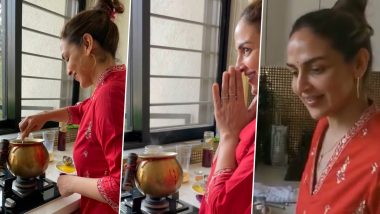 Esha Deol Shouts With Joy ‘Pongalo Pongal’ As She Celebrates The Harvest Festival With Family (Watch Video)