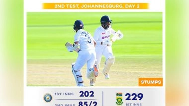 Sports News | SA Vs Ind: Pujara, Rahane Dig to Extend Visitors Lead by 58 After Shardul Thakur Show