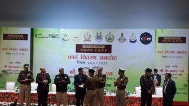 India News | MoS Nityanand Rai Distributes Last 10 Ayushman CAPF Cards to Personnel