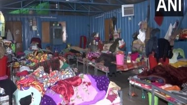 India News | Rain, Coldwave Grapple Delhi, Homeless People Take Refuge in Night Shelters
