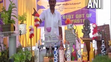 India News | Resident in Karnataka Creates Decorative Items from Waste Materials, Intends to Make Kalaburagi Green City