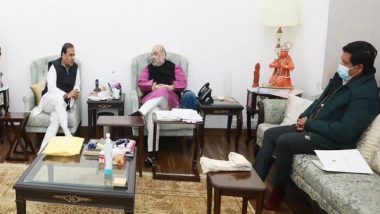 India News | Assam, Meghalaya CMs Meet Amit Shah, Submit Regional Committee Reports on Border Row