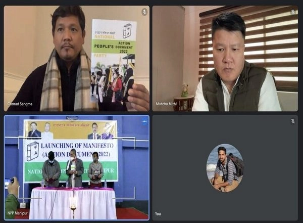 India News | NPP President Conrad Sangma Releases Manifesto for Upcoming Manipur Assembly Polls