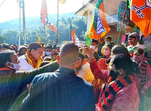 Uttarakhand Assembly Elections 2022: CM Pushkar Singh Dhami Campaigns in Kapkot, Says 'Lotus' Will Bloom Again