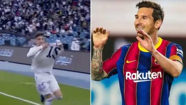 Fede Valverde Mocks Lionel Messi by Copying His Popular Goal-Scoring Celebration After Snatching El Clasico 2021-22 Win (Watch Video)