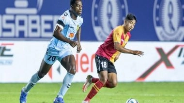 Sports News | ISL: Ogbeche's Hat-trick Against East Bengal Sends Hyderabad to Top