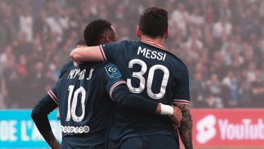 Lionel Messi and Neymar Booed by PSG Fans During Their 3–0 Ligue 1 2021–22 Victory Over Bordeaux (Watch Videos)