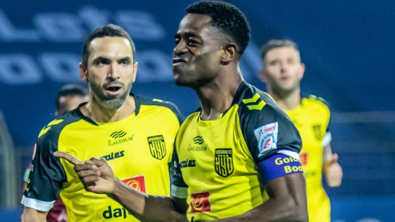 NorthEast United FC vs Hyderabad FC ISL 2021–22 Result and Goal Highlights: Bartholomew Ogbeche Scripts Record As Highlanders Suffer 5–0 Defeat