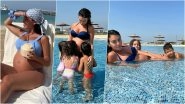 Cristiano Ronaldo&rsquo;s Heavily Pregnant Girlfriend Georgina Rodriguez Flaunts Baby Bump in Blue Bikinis, Check Lavish Vacation Photos