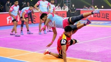 Sports News | Pro Kabaddi League: Pawan Kumar Masterclass Helps Bengaluru Bulls Thrash Jaipur Pink Panthers