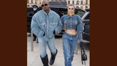 Kanye West and Julia Fox Make Red Carpet Debut Together in a Matching Denim Outfit at Paris Men’s Fashion Week in France
