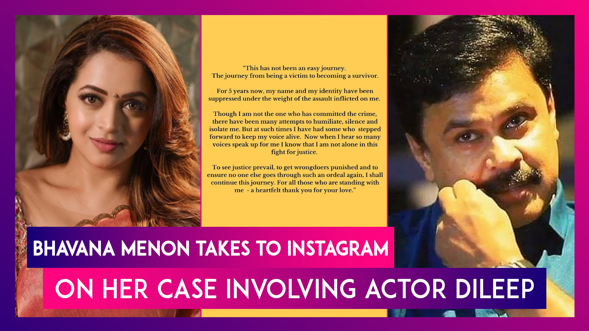 Bavana Xxx - Bhavana Menon Opens Up About Her Alleged Assault Case Involving Actor  Dileep | ðŸ“¹ Watch Videos From LatestLY