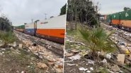 Freight Train Loots in Los Angeles: Theft Menace on Union Pacific Railroad Route As Parcel Boxes Seen Littered On Railway Line