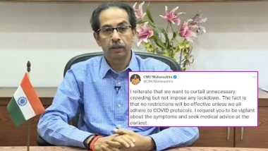 COVID-19 in Maharashtra: CM Uddhav Thackeray Says 'Want to Curtail Unnecessary Crowding But Not Impose Any Lockdown'