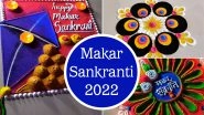 Makar Sankranti 2022 Rangoli Designs & Kolam Images: Easy Sankranthi Muggulu Patterns With &lsquo;Happy Makar Sankranti&rsquo; Message To Decorate Your House on Uttarayan (Watch Videos)