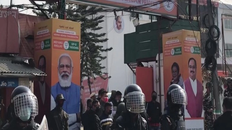 BJP Supporters Burn Effigies, Ransack Party Office in Imphal; Security Tightened