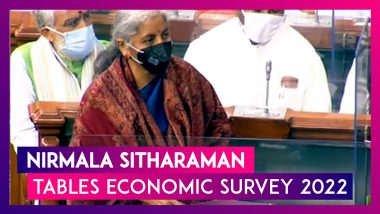 Nirmala Sitharaman Tables Economic Survey 2022 Prior As Budget Session Of Parliament Begins