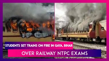 Gaya: Students Set Trains On Fire Over Railway NTPC Exams