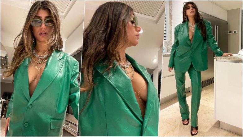 OnlyFans Star Mia Khalifa Goes Braless! Former Pornhub Star Cuts a Sexy Figure in Green Power Suit