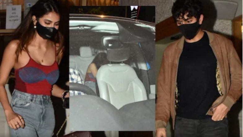 Palak Tiwari Hides Her Face As She Gets Clicked With Ibrahim Ali Khan on a Dinner Date (Watch Viral Video)