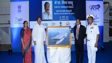 India News | Venkaiah Naidu Visits Under-construction IAC Vikrant at Kochi