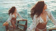 Pooja Hegde Flaunts Her Toned Body As She Enjoys Some Me Time in a Printed White Bikini (View Pic)
