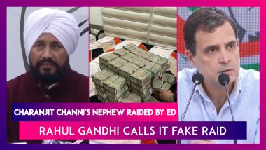 Charanjit Singh Channi's Nephew Raided By ED, Rahul Gandhi Calls It Fake Raid