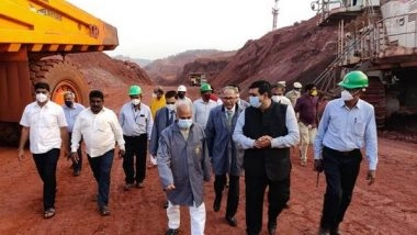 Business News | RCP Singh Lays Foundation Stone for 7 MTPA Plant at NMDC's Donimalai Iron Ore Mine