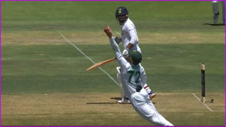 Hanuma Vihari Dismissal Video: Watch Rassie van der Dussen Take a Stunning Catch During IND vs SA 2nd Test 2022, Day 1