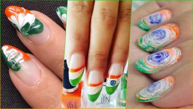 Republic Day 2022 Tri-Colour Nail Art Designs: From Easy Dab Style to Quick-Dotted Tiranga Nail Art, Here’s How To Change the Look of Your Nails for January 26