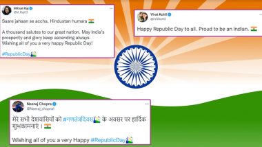 Happy Republic Day 2022: Virat Kohli, Neeraj Chopra, Mithali Raj and Others Share Wishes (Check Posts)