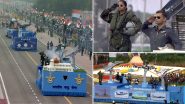 Republic Day Parade 2022: IAF Tableau Displays Theme 'Indian Air Force Transforming For The Future', Showcases Scaled-Down Models of MiG-21, Gnat, Rafale Aircraft (View Pics)