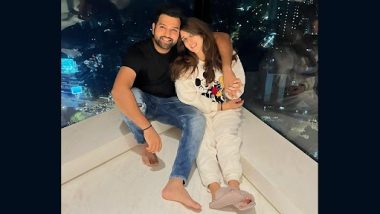 Rohit Sharma and Wifey Ritika Sajdeh Pose for a Sweet Romantic Photo!