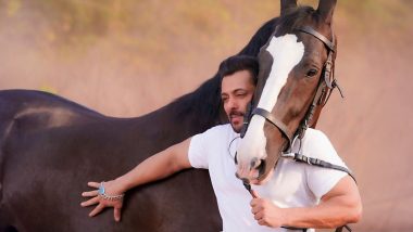 Salman Khan Pens a Hilarious Caption As He Poses With a Horse in Style (View Pic)