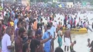 India News | Tamil Nadu: Devotees Flout COVID Protocols as They Bathe on Thai Ammavasai