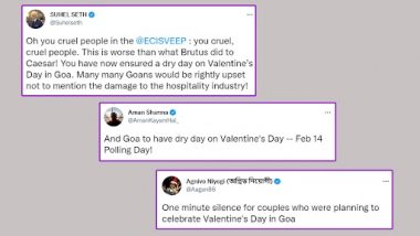 Dry Day in Goa on Valentine's Day, February 14, on Account of Voting For Assembly Elections 2022 in State! Netizens Take to Twitter to Express Shock and Surprise