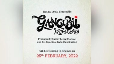 Entertainment News | Alia Bhatt's 'Gangubai Kathiawadi' Release Pushed to February 25