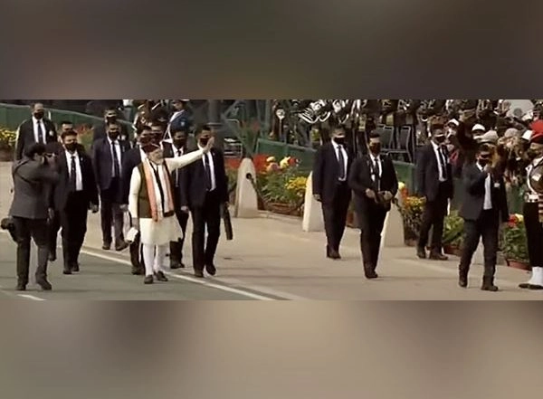 India News | PM Modi Greets, Waves at People on Rajpath After Republic Day Parade