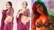 Urfi Javed Flaunts Her Sexy Moves in a Saree on Samantha Ruth Prabhu&rsquo;s Oo Antava Song From Pushpa (Watch Video)