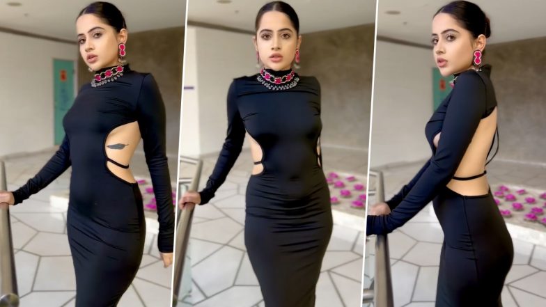 Urfi Javed Slays in a Black Backless Dress, Proves She’s a Pro When It Comes to Daring Outfits (Watch Video)