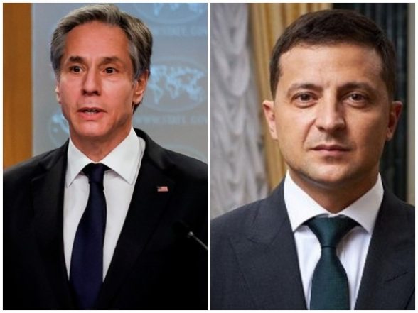 World News | Ukrainian President, US Secretary of State Discuss Security Situation Around Ukraine - Vimarsana News