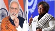 World News | PM Modi Congratulates Mia Amor Mottley for Her Re-election as Barbados Prime Minister